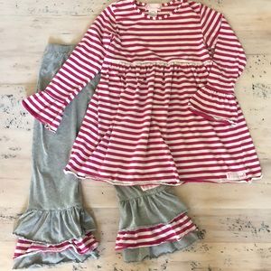 Girl’s FlowerSak ruffle & tiered pants outfit
